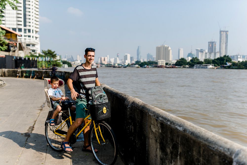 thailand met kinderen, bangkok met kinderen, fietstocht bangkok, co van kessel