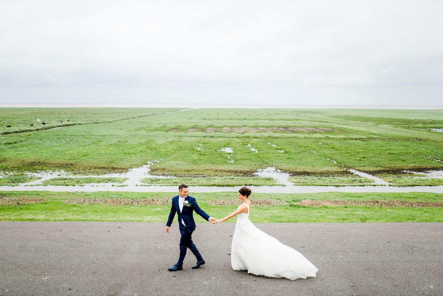beste trouwfotograaf 2017, Lauwersoog, dijken, trouwen
