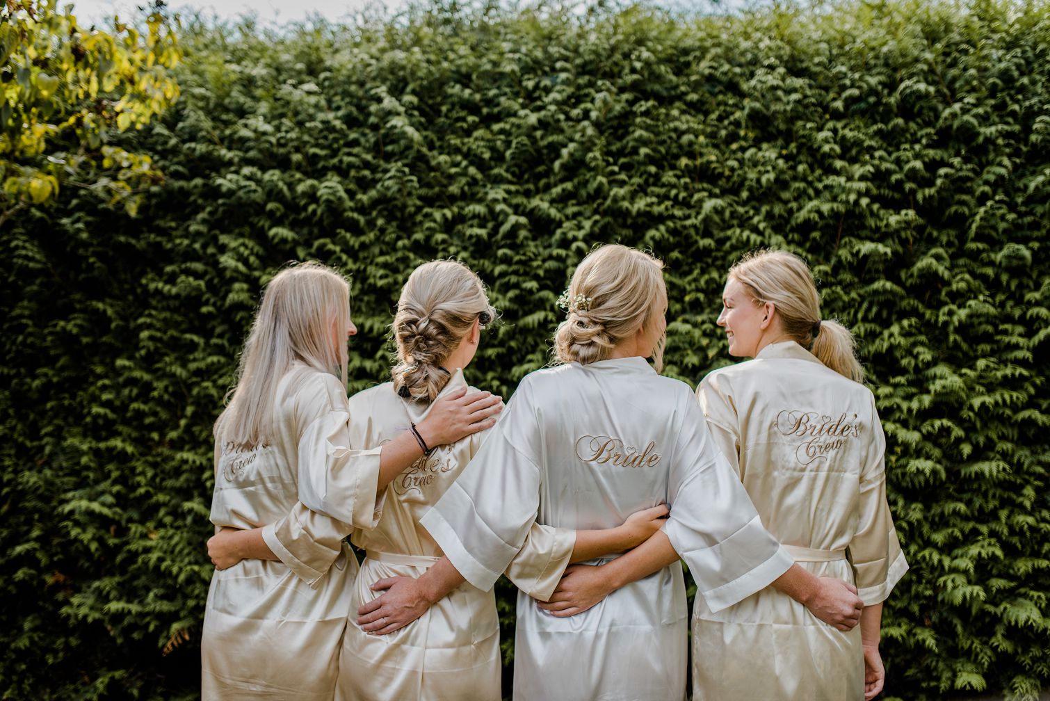 bruidsmeisjes, badjas trouwen