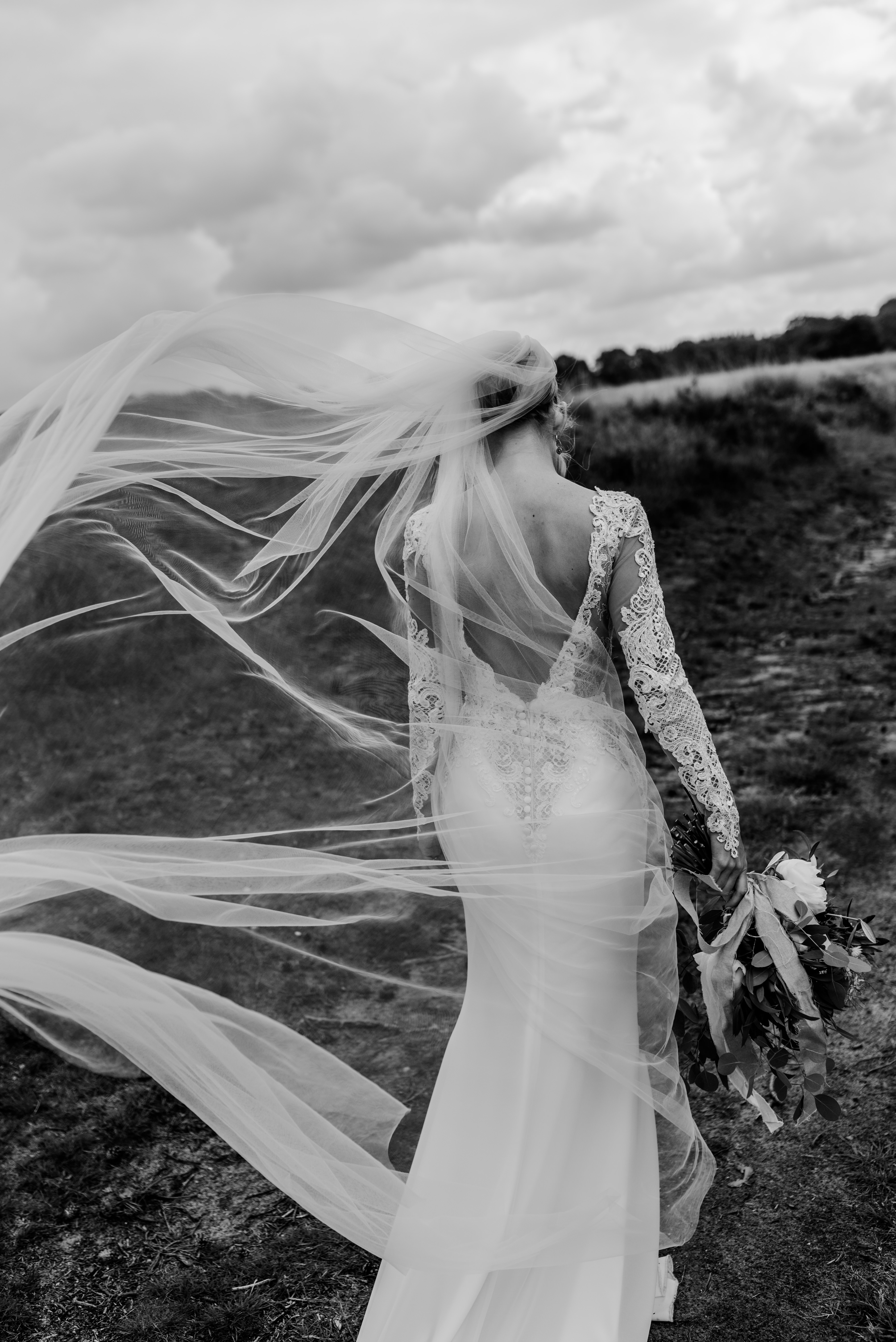 sluier trouwjurk, trouwfotograaf overijsel